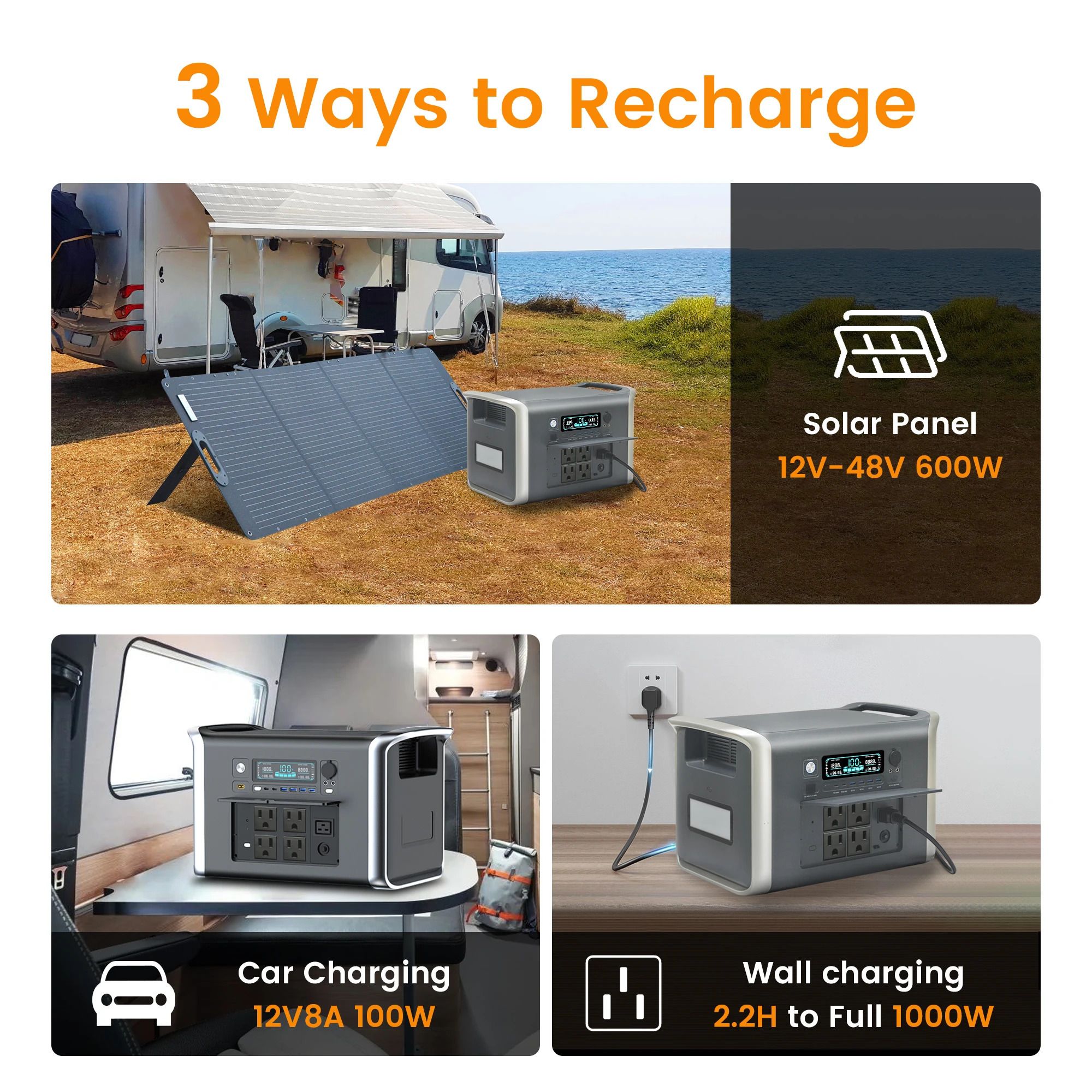 2600W Portable Power Station 1800W Solar Generator 4 2600W Portable Power Station 1800W Solar Generator - Image 4