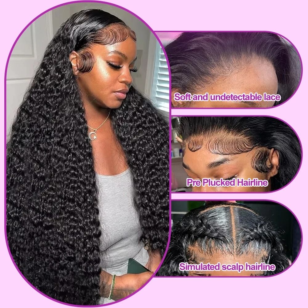 Hd 13x6 Lace Wig Human Hair Kinky Curly Wig Wear detail view 1