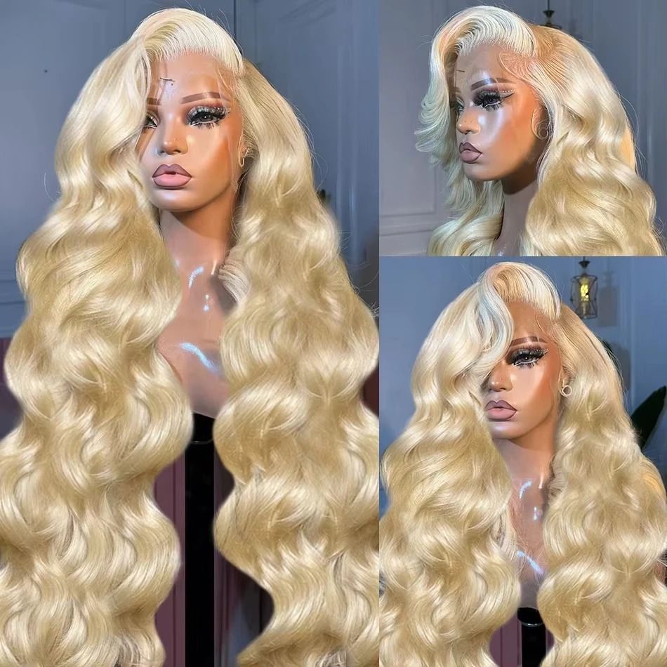 Ash Blonde 13x6 HD Lace Body Wave Front Wig detail view 5
