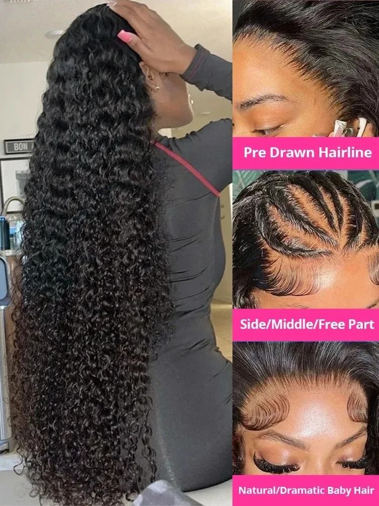 Hd 13x6 Lace Wig Human Hair Kinky Curly Wig Wear detail view 4