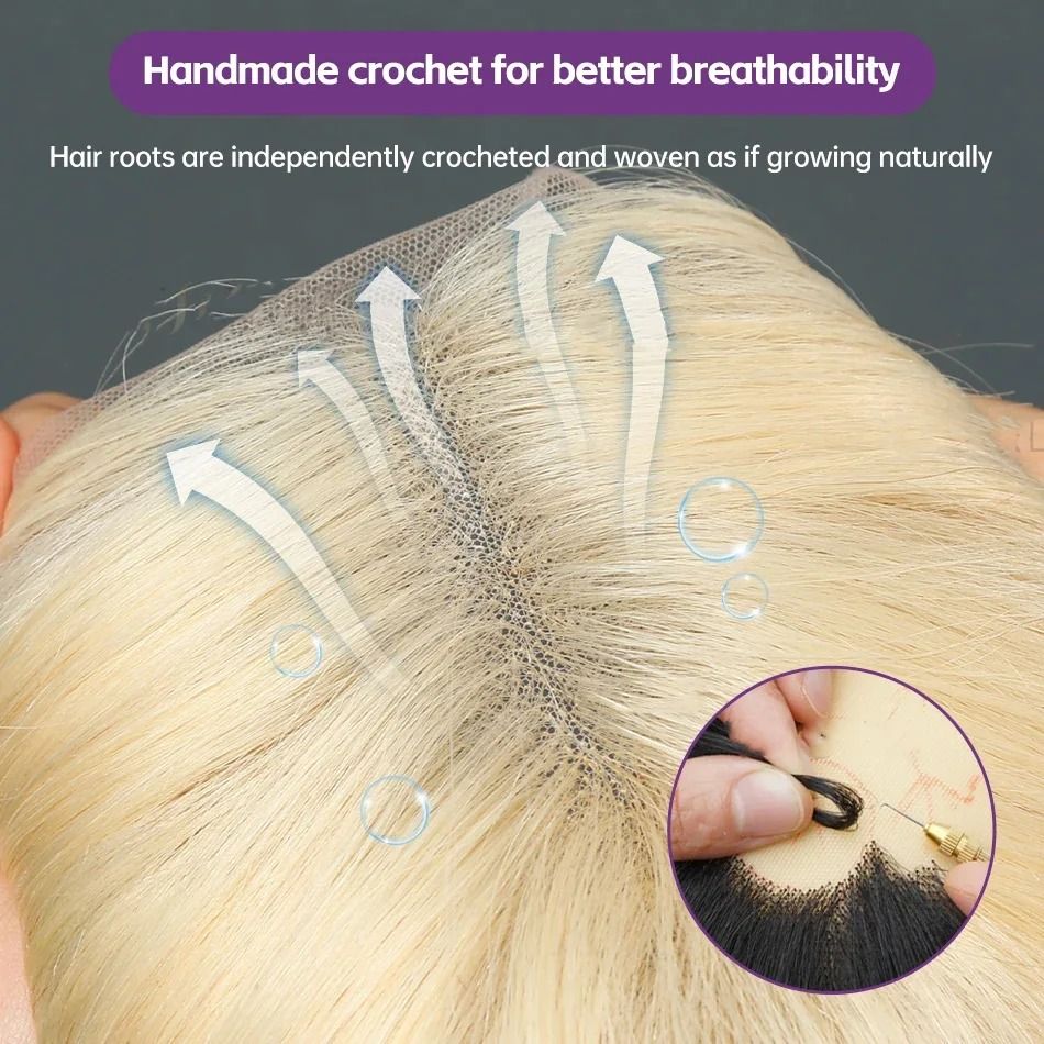 250% Glueless Human Hair Wig Glueless Wig HD Transparent Human detail view 3