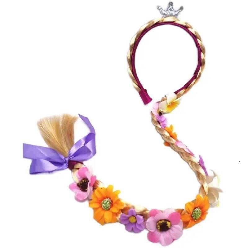 Rapunzel Accessories Gloves Wand Crown Jewelry Set Kid Wig detail view 3