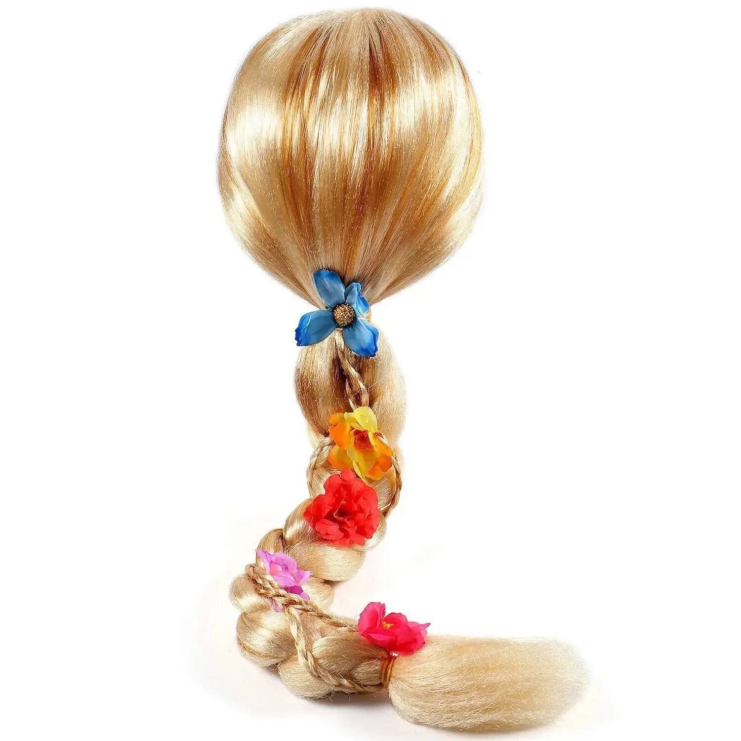 Rapunzel Accessories Gloves Wand Crown Jewelry Set Kid Wig detail view 2