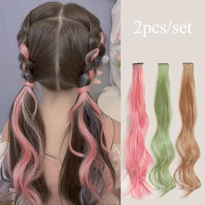 2pcs/set Sweet Kids Girl Clip Cute Cool Candy Color