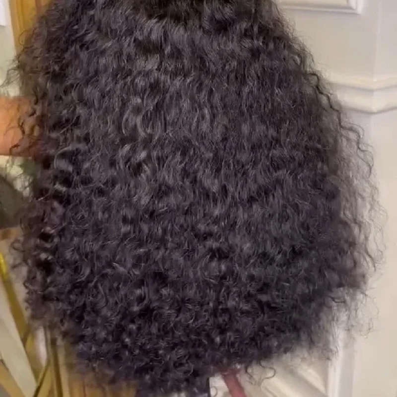 Hd 13x6 Lace Wig Human Hair Kinky Curly Wig Wear view 3