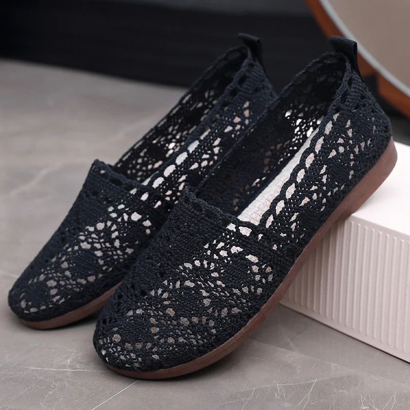 Scarpe da ginnastica casual con lacci, in rete e traforate, alla moda, eleganti e comode, basse, da donna, per l'estate 250625_voghion.com