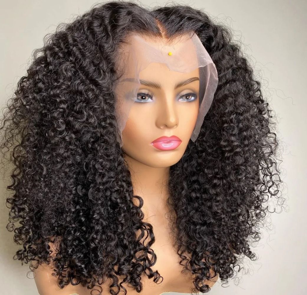 Long Soft Middle Part 26Inch Glueless 13 X4 Kinky Curly view 3