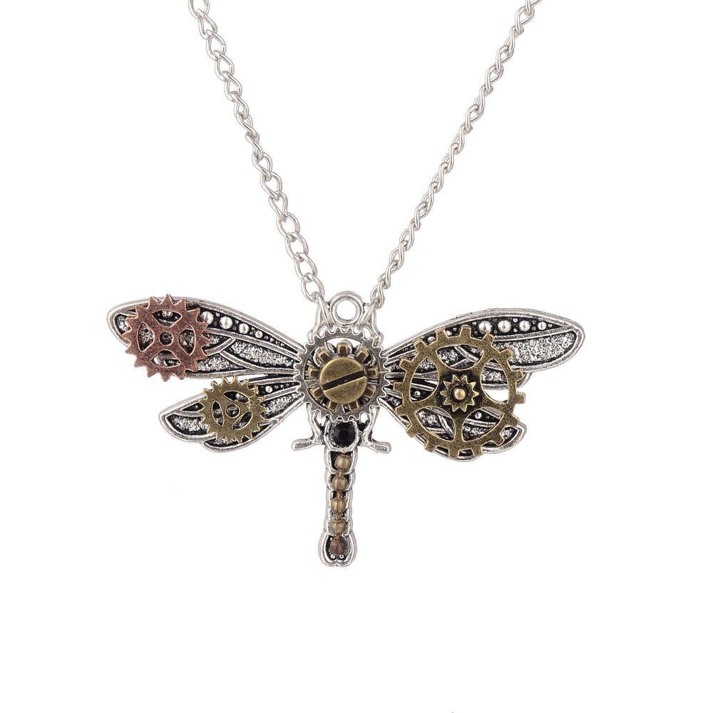 Accessories Steampunk Creative Unique Personalized Dragoy Pendant Necklace_voghion.com