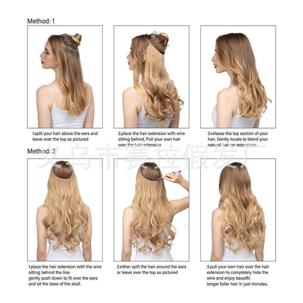 European and American style wigs with abundant hair volume. The detail view 3