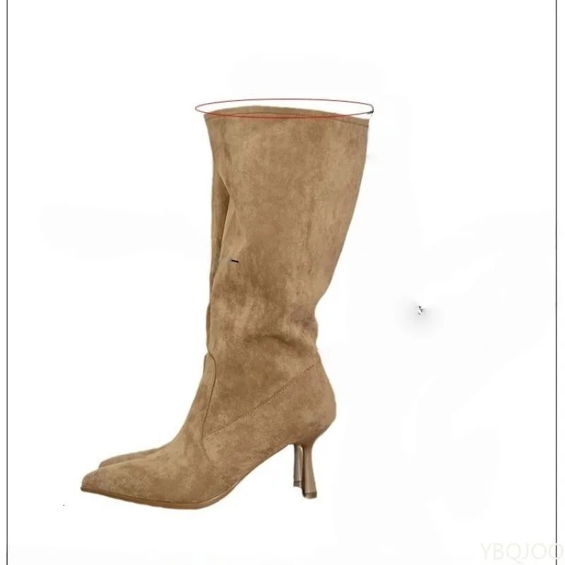Autumn Fashionable Versatile Short Elegant Simple Highheeled Casual Comfortable Womens Midsole Boots 251027_voghion.com