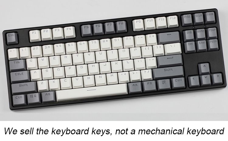 gray White Keycap