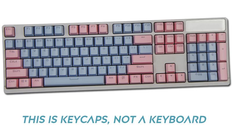 الوردي الأزرق keycap