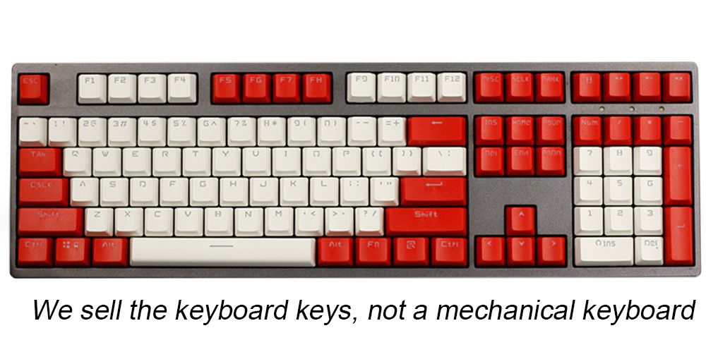 keycap الأبيض الأحمر