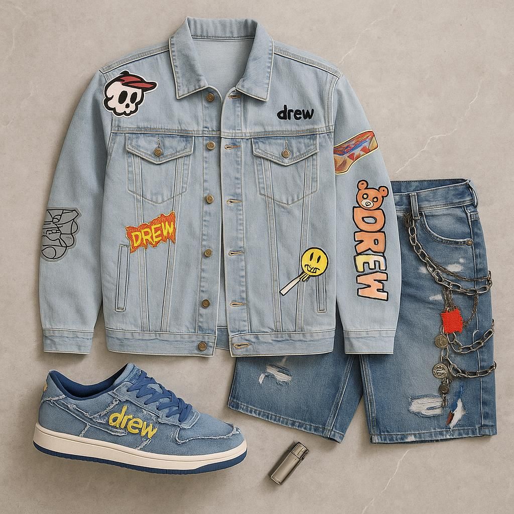 Drew House デニムジャケット Drew House - stonewash “Mascot” jean jacket- XS | eBay