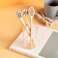 Creative jam wooden spoon tableware long handle honey spoon ...