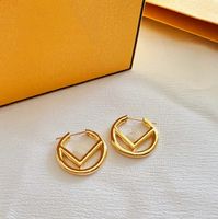 Gold Stud Designer Earrings For Women 18K Gold Plated With O...