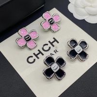 Pink Flowers Earring Designer Earrings Leaf Stud For Women W...
