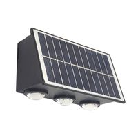 6LED Super Bright 5050 SMD ABS Up And Down Solar Garden Lights Outdoor IP65 Waterproof Wall Mounted Led Solar Wall Light