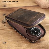 Watch Boxes & Cases 100% Genuine Leather Watch Box 1Piece Co...