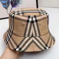 Wide Brim Hats Designers Mens Womens Bucket Hat Fitted Strip...