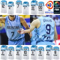 Print Argentina Basketball 7 Facundo Campazzo Jersey 2023 World