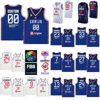 Print Serbia Basketball Jersey 2023 World Cup National Team ...
