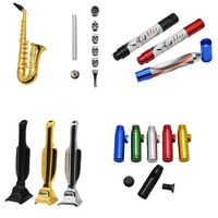 Small Saxophone Metal Pipe Smoking Pipes Skull Styles Access...