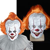 Terrifying Clown Party Masks Latex Luminous Cosplay Mask Sca...