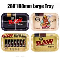 288*188mm Raw Cartoon Rolling Tray Metal Cigarette Smoking L...