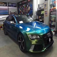 Super Gloss Metallic Jungle Green Vinyl Car Wrap Foil Air Free Metal Glossy  Forest Green Film Car Wrapping 1.52x20 meters/5x67ft