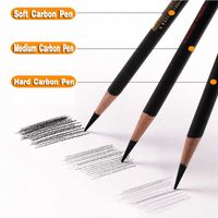 PICASSO 12 Pcs Sketch Pencils Black Set Drawing Pencil Set For Artists  Sketch Charcoal Pencil Sketching
