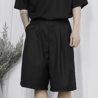Shorts masculinos verão masculino preto simples confortável respirável casual solto plus size