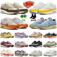 2021 Nike Air Max 1 Großhandel ATMOS 1 87 Outdoor-Schuhe Herren Womens Elefant-Jubiläum Royal Daisy Pack Triple Black Designer Sneaker 36-45