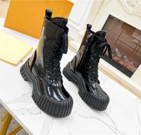 여성 디자이너 루비 플랫 레인저 하이 부츠 Beaubourg 발목 부츠 송아지 송아지 chunky Martin Winter Shoes Laureate Platform Desert 레이스-업 스니커즈 크기 35-41
