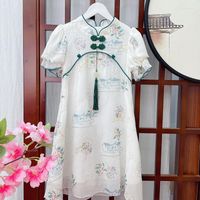 Ethnic Clothing Summer Child Knot Button Costume Holiday Pog...