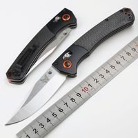 Benchmade bıçakları karbon fiber sapı bm15080-1 açık katlanır bıçak taş yıkama 4 "s30v bıçak vahşi hayatta kalma EDC cep bıçakları