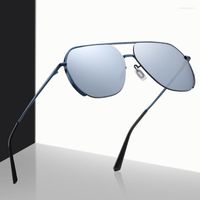 Solglasögon varumärkesdesigner Big Fram tillåter polariserad för män nyanser pilot driver solglasögon manliga glasögon med fall oculos y141