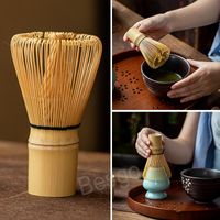Японский чайный порошок для пудря перемешиванием щетки практическая матча смешанную щетки бамбуковые кофе зеленые чайные чайные инструменты взедите инструменты чайная щетка BH8184 TQQ