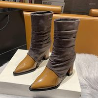 Boots Chunky Heeled Fashion Women' s Comfortable Point T...