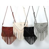 숄더백 Celela Trendy Tassel 디자이너 Rivet Luxury Messenger Bag For Women Pu Leather Crossbody Handbag Hobo
