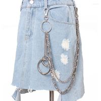 Portachiavi 2023 portafoglio metallico a portata a portata di roccia Punk Punk Perle hipster perline per clip ad anello portachiavi hiphop jeans accessori