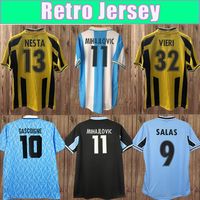 2000 2001 Claudio Mens Soccer Jerseys SS Lazio 1991 1991 Retro #10 Gascoigne Home Football Shirt 99 20 Mancini Inzaghi Nedved Vieri Short Sleeve
