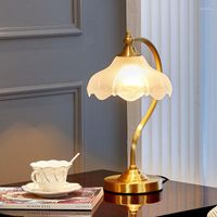 Lámparas de mesa Estudio retro pastoral americano lámpara de noche de dormitorio de escritorio simple de escritorio decorativo