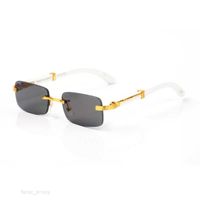 Retângulo Glasses Suns Designer Mulher Mulher Estrutura óptica Carti Glasses Gold sem metal de metal búfalo Cifra óculos Eyewear Clear óculos Good