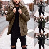 Erkek Yelekler Sonbahar/Kış Erkekler High Street Moda Ceket Gevşek Hardigan Sıcak Kapüşonlu Kalın Cep