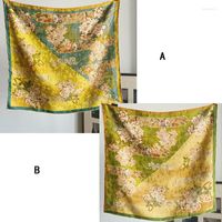 Scarves Top Grade Natural Silk Scarf Wraps Double- Sided Luxu...