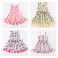 Girl Dresses Girlymax Summer Baby Girls Color Stripe Plaid L...