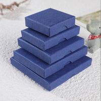 1,5 cm Cajas de regalo de joyer￭a azul delgada para collares Anillo de aretes Bulk Regalo Regalo Sponge For Christmas Gift Case