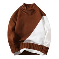 Erkek Sweaters 2023 Moda Marka Sweater Mens Ezti Eklenmiş Gevşek Fit Jumbers Örgü Yün Sonbahar Tarzı Kore Men Kıyafetleri
