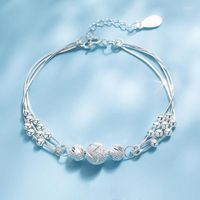 Ссылка браслетов моды серебряный цвет слой цепь для женщин -ювелирных изделий подарки 2023